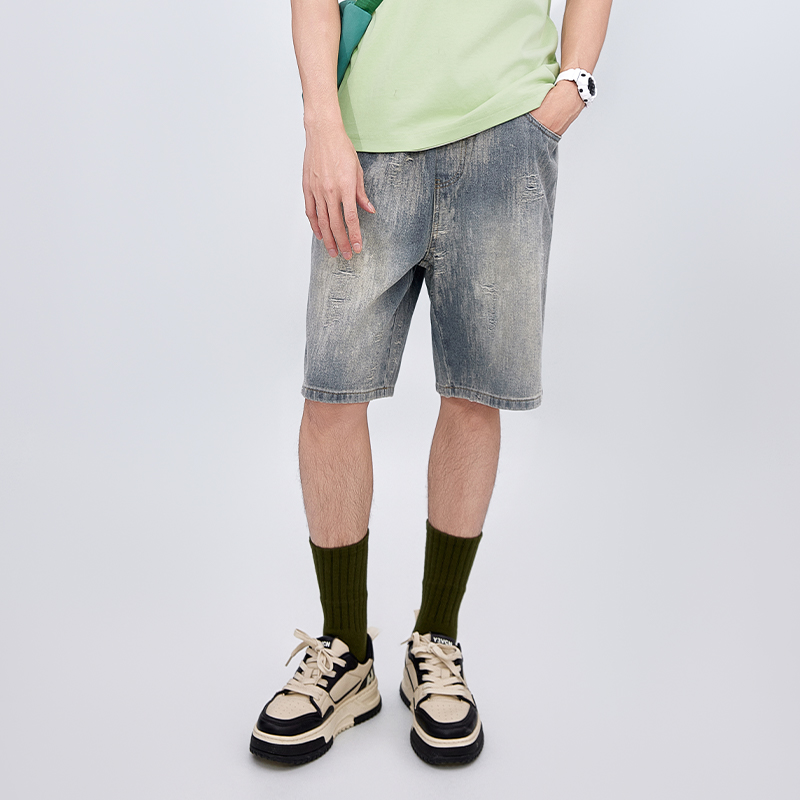 【新品上市】HX 夏季水洗牛仔五分裤宽松C207520017101