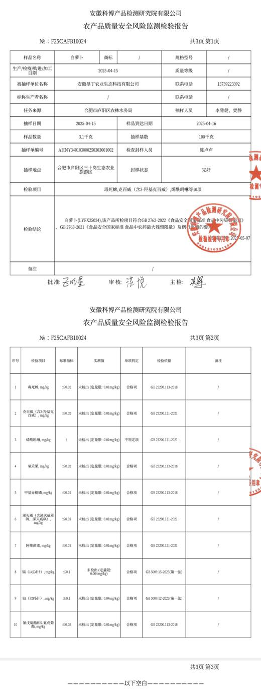 有机认证证书/检测报告集合｜菜友须知｜有机蔬菜常见售后问题 商品图6