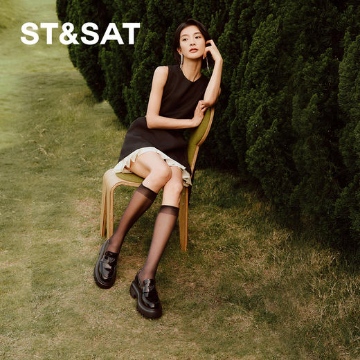 【精选牛皮】星期六英伦风松糕厚底乐福SSD1111B09 商品图5