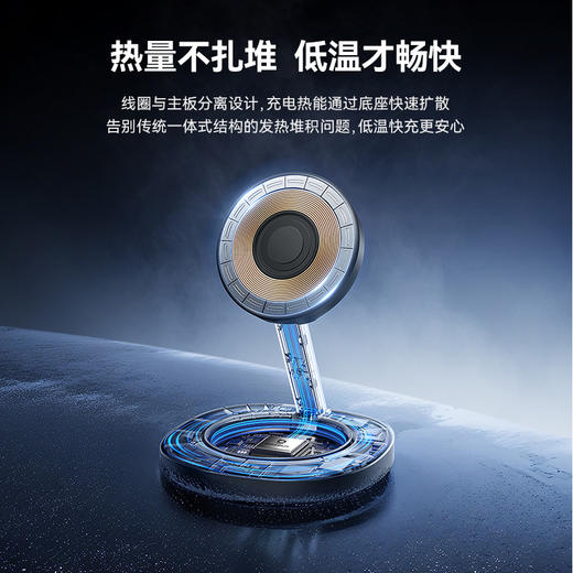 倍思 EnerFill满电 FF11 折叠无线充电器 Qi2 15W（含：1m C To C 数据线 ） 商品图5