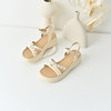 经典鲨2025夏季新品纯色百搭露趾厚底粗跟显腿长通勤凉鞋女KW55-529021 商品缩略图1