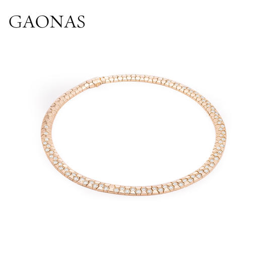 GAONAS 高纳仕项链 柏林热吻 时尚蜂巢金色颈链 11418XGO 商品图2