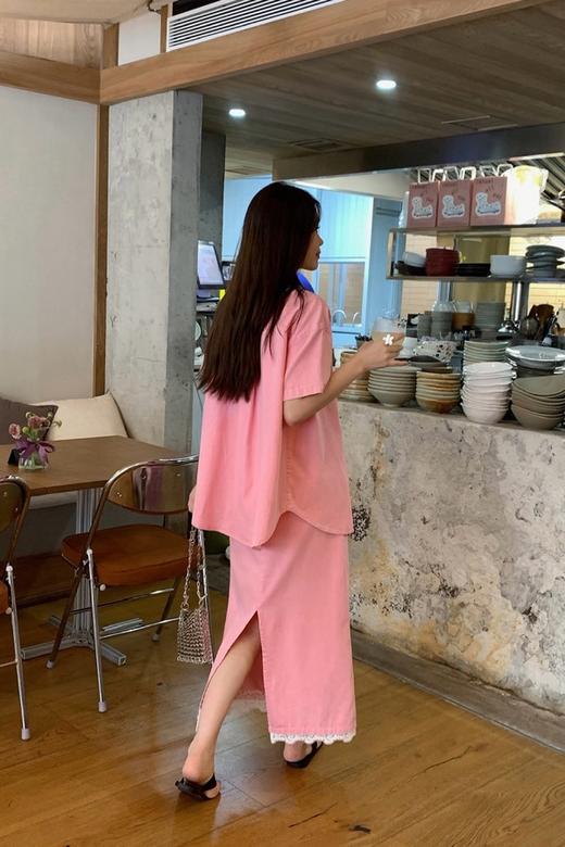 WHO KNOWS 粉色牛仔衬衫半裙套装 20439 商品图8
