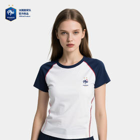 【官方正版】法国国家队丨拼色运动女士T恤夏季圆领休闲短袖