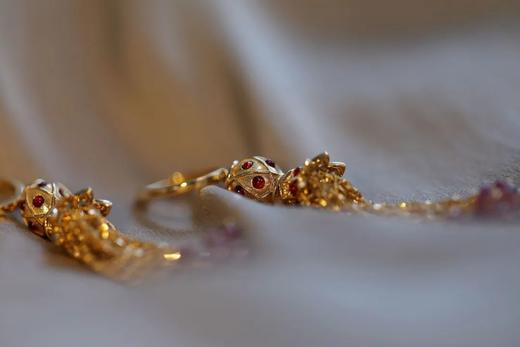 质感和舒适都要有 | 红宝石古董流苏耳环 商品图6