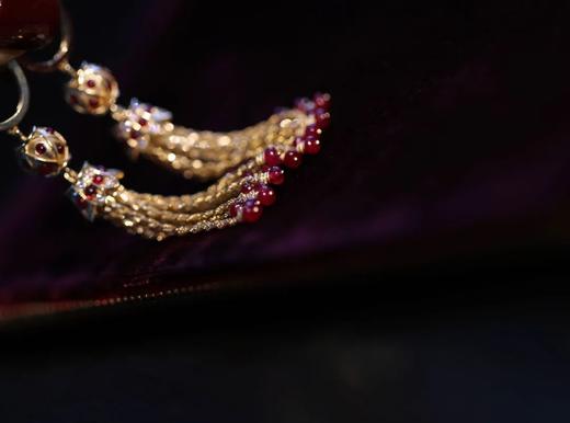 质感和舒适都要有 | 红宝石古董流苏耳环 商品图1