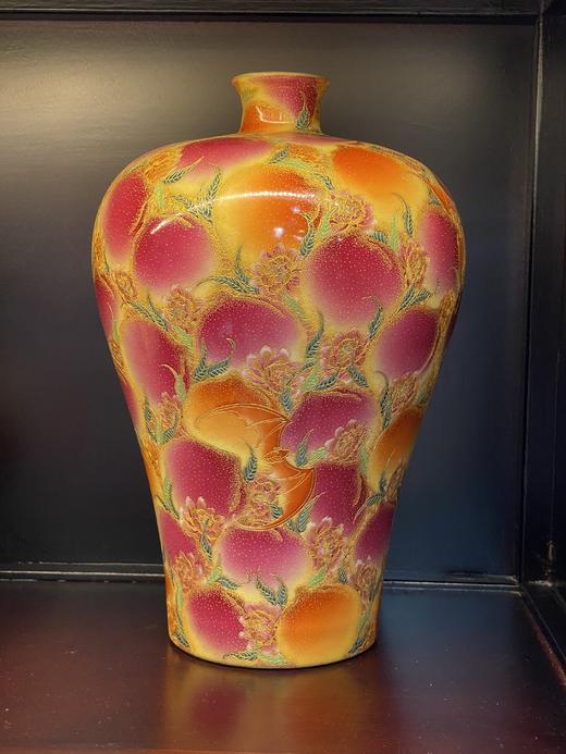 金丝珐琅百桃梅瓶 商品图0