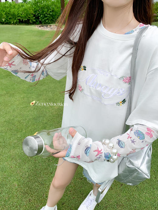 【110元任选3件】现货秒杀！叠穿薄款印花防晒长袖 商品图6