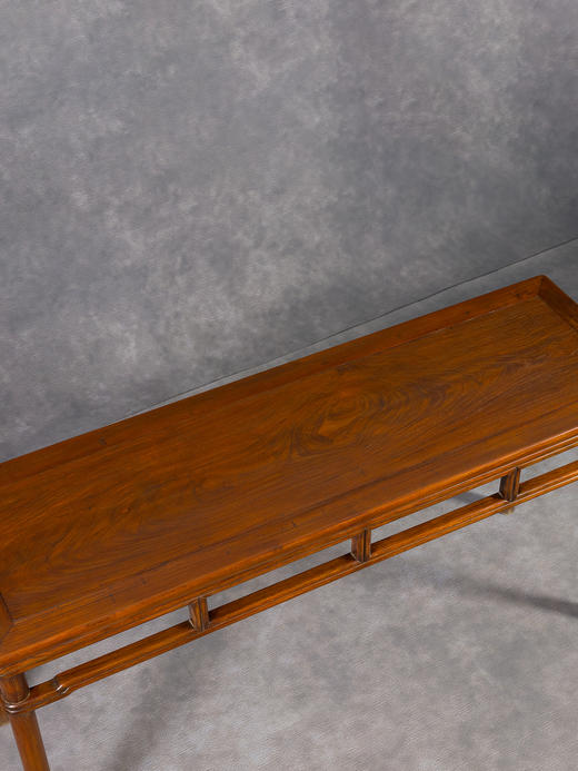 清	黄花梨劈料裹腿圆包圆条桌 商品图3