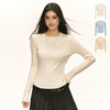 Ariseism 美式复古针织衫女2025春季新款内搭打底修身上衣 商品缩略图0