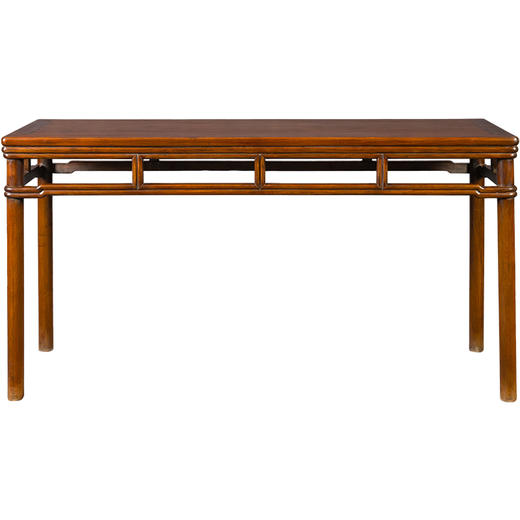 清	黄花梨劈料裹腿圆包圆条桌 商品图5