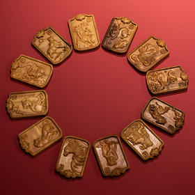 金丝楠木非遗工艺精雕，十二生肖守护牌