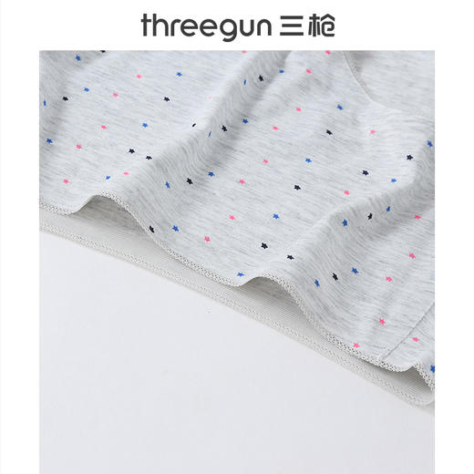 Threegun三枪 细柔莫代尔印花无痕女士三角裤-40694B0P1 商品图5