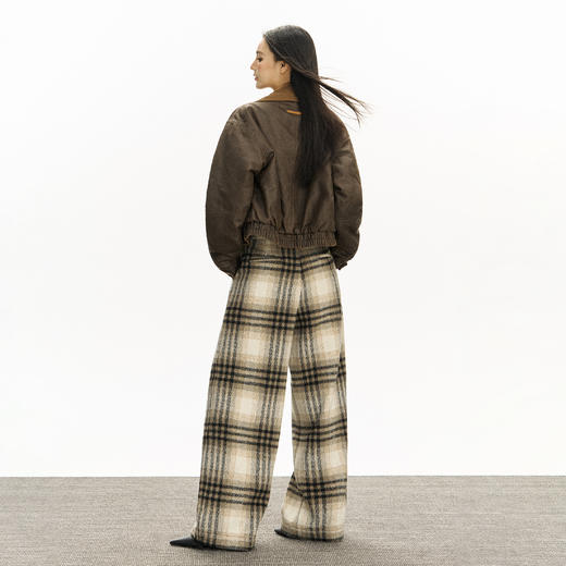 Ariseism 美式复古呢子休闲裤女春季新款长裤子 商品图3