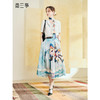 两三事 沐雨清晨 2025夏季新款复古印花荷叶边拼接高腰半身裙长裙 商品缩略图0