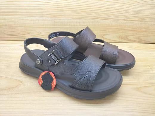 2024夏季新品豪行14212003纯羊皮平底男士休闲沙滩鞋凉鞋 商品图3