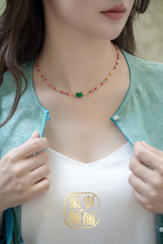 【茱事顺俪】18K金翡翠项链 商品图4