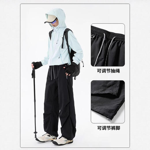 冲锋裤男女款 夏季薄款户外防风防水透气速干伞兵工装女登山裤 商品图0