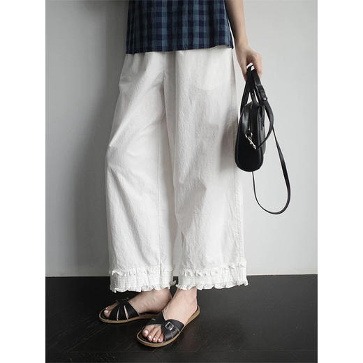 GYH 9087休闲全松紧腰花边宽松花边裤 商品图0