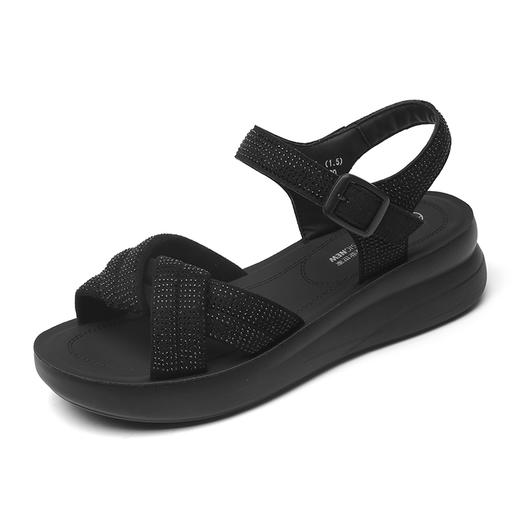 信诺舒适软底女鞋子厚底运动凉鞋女夏季新款罗马风凉鞋轻便妈妈鞋5L950-56 商品图3