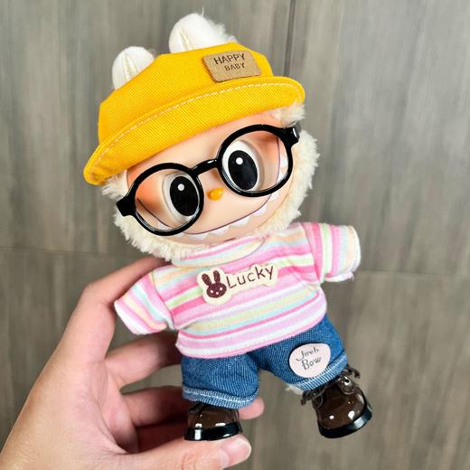 【labubu公仔娃衣，可爱换装搪胶套装！】拉布布17cm公仔娃衣 labubu衣服搪胶 可爱换装休闲套装 毛绒玩具衣服-QQ 商品图8