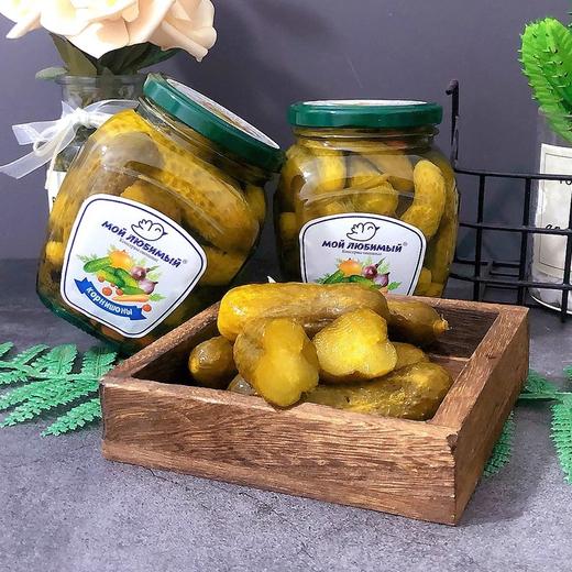 进口莫依的爱酸黄瓜腌制乳黄瓜俄罗斯风味小咸菜下饭菜泡菜480g/瓶 商品图1