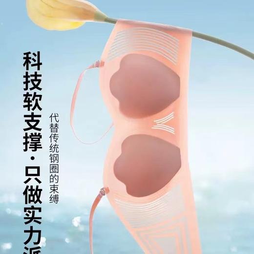 夏季冰丝款无痕内衣女大胸显小凉感兔耳朵防下垂收副乳无钢圈文胸 商品图0