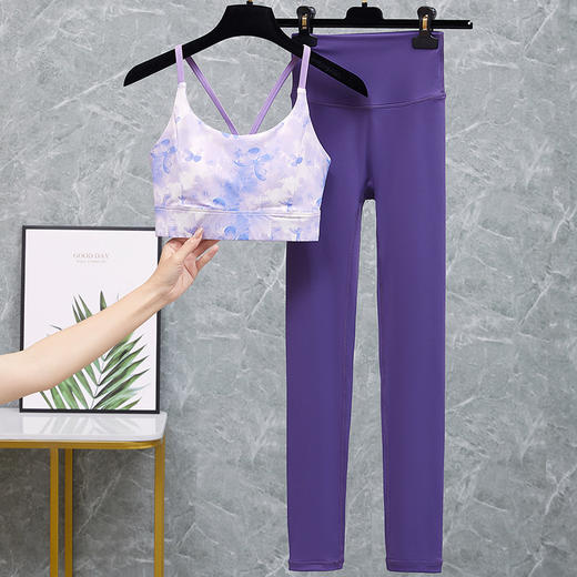 2025Luulu yoga suit set without awkward lines, lifting buttocks, peach buttocks fitness pants 商品图9