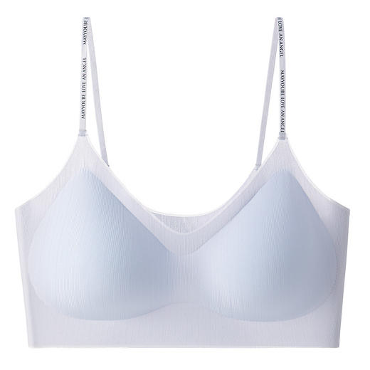 夏季超薄透气文胸清凉感字母肩带美背内衣女百搭无钢圈舒适文胸罩 商品图4