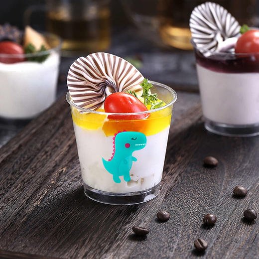 一次性慕斯杯木糠杯布丁杯冰激凌淇淋杯双皮奶杯塑料酸奶杯带盖子 商品图2