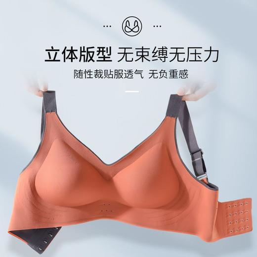 大码运动无钢圈内衣女薄款聚拢无痕睡眠瑜伽运动大码防下垂文胸 商品图2