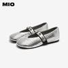【张佳宁同款】MIO米奥玛丽珍鞋秋新款镂空银色女士平底单鞋M254452611 商品缩略图2