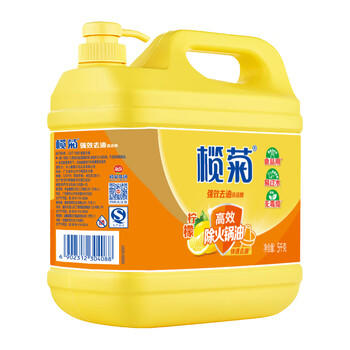 榄菊洗洁精大桶5kg 菊之语柠檬去油果蔬清洗剂餐具食品用级别洗涤灵 /家庭清洁/纸品 /家庭环境清洁 /洗洁精 商品图6