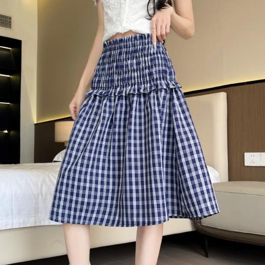 【伊页两穿打揽格子裙】韩系设计感半身裙 多种穿法 格子半身裙 撞色格纹配色 商品图3