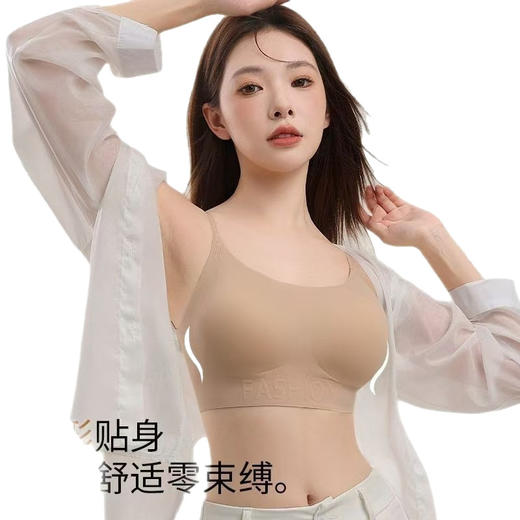 无痕果冻粉底液内衣隐形穿衣不透吊带文胸幸爆款ABC杯纤细肩带版 商品图4