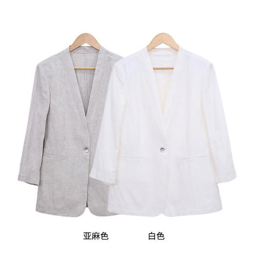 DH25NY28002高奢松弛感亚麻九分袖西装外套RJ029 商品图1