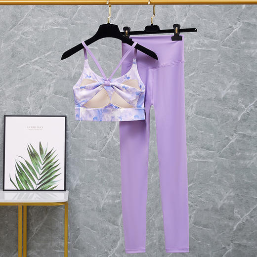 2025Luulu yoga suit set without awkward lines, lifting buttocks, peach buttocks fitness pants 商品图1