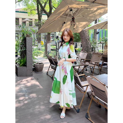 2506202   印花衬衫式连衣裙Maxmar* 商品图0