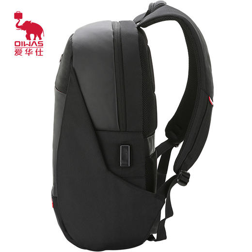 爱华仕（OIWAS）双肩包男士商务大容量USB充电接口背包4618黑色 商品图4