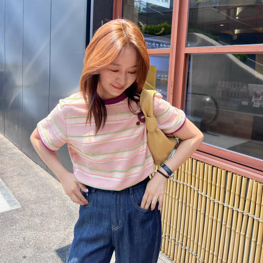 特  2506203    韩国🇰🇷彩色刺绣字母短袖T 商品图5