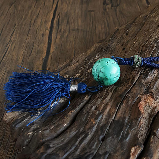 【天然正品】天然精品约24.3MM原矿绿松石圆珠吊坠项链24.3*24.3MM中性现售价：1080（特价）280525TJ32 商品图3