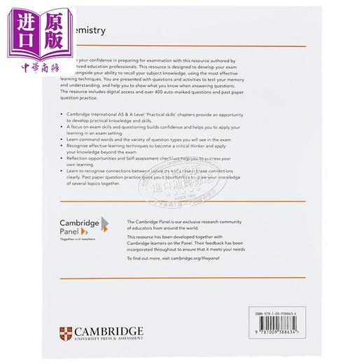 【中商原版】Chemistry Exam Preparation and Practice 剑桥国际AS & ALEVEL化学考试备考练习含电子版 第三版 商品图1