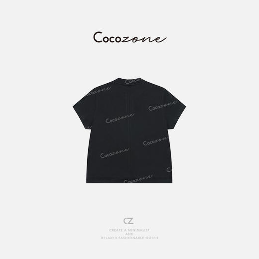COCO ZONE 刘一一【绵羊毛桑蚕丝混纺】优雅简洁短袖T恤CD1A0394 商品图5