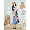 两三事 香邂玫语 2025夏季新款复古抽象印花荷叶边拼接短袖连衣裙 商品缩略图1