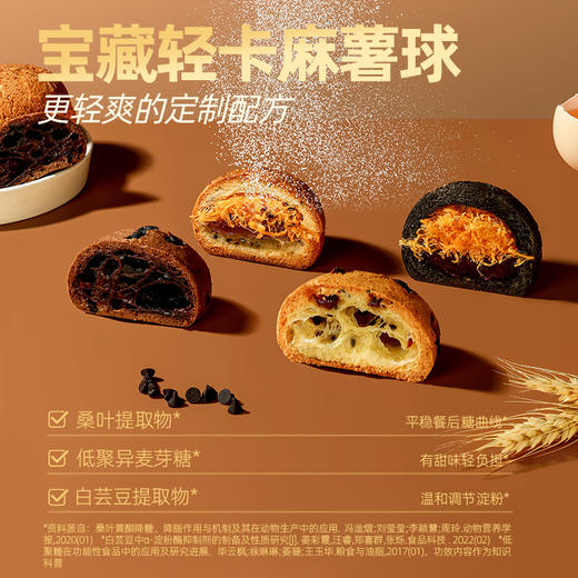 哥本健康全麦魔芋麻薯球 有夹心/无夹心四口味 12天短保 商品图5