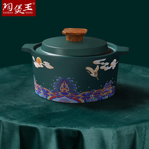 【云鹤呈祥】陶煲王国潮风陶瓷砂锅炖锅家用高温煲汤锅燃气煤气灶汤锅 商品图2