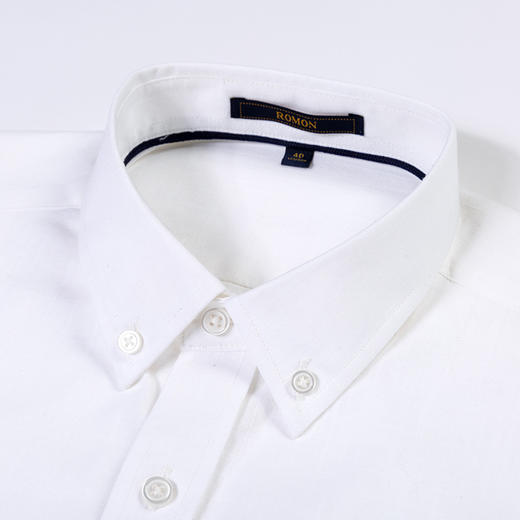 【纯棉透气】罗蒙夏季短袖衬衫男士商务通勤休闲百搭前胸口袋衬衣男上衣 商品图7