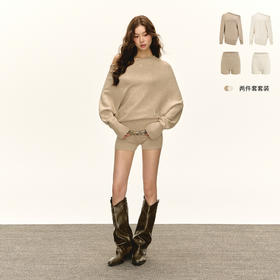 Ariseism 美式复古宽松针织上衣短裤套装女两件套