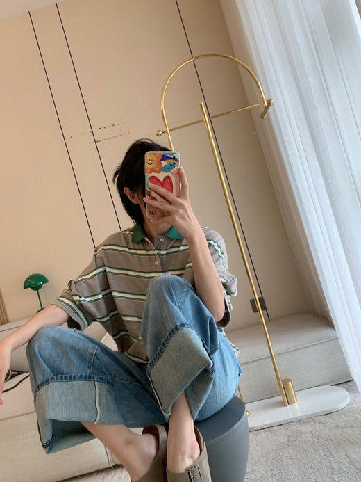 66-3 5R条纹翻领polo衫 商品图6