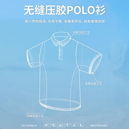 【高尔夫二号】冰纱冷皮无痕锦氨出行POLO衫255C0P907S[门店专款] 商品图4